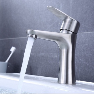 Vòi rửa mặt | Vòi chậu lavabo nóng lạnh inox 304 SNL30 tặng đôi dây cấp inox