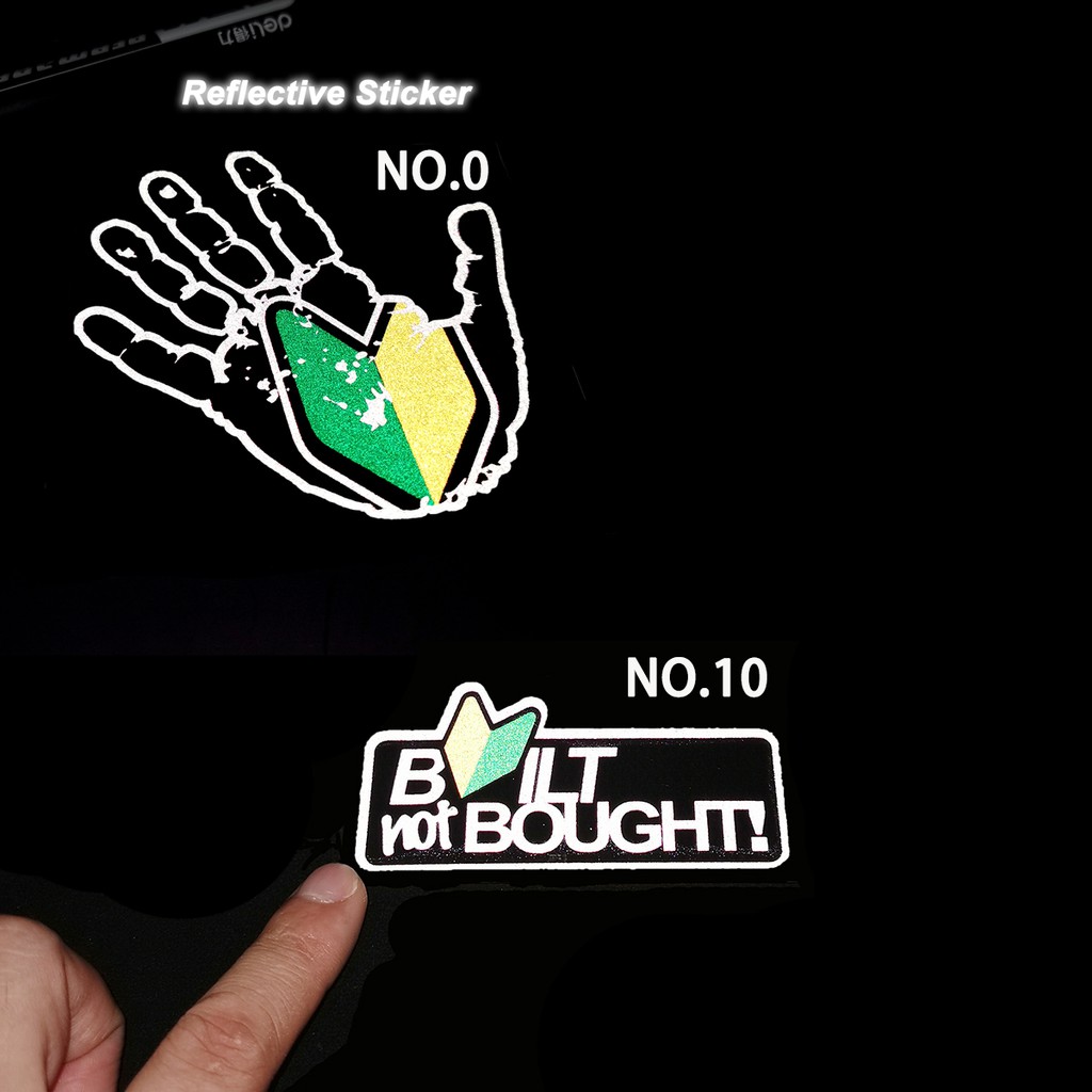 Miếng Dán Phản Quang Chống Nước In Logo Jdm 10 Phong Cách Cho Mũ Bảo Hiểm