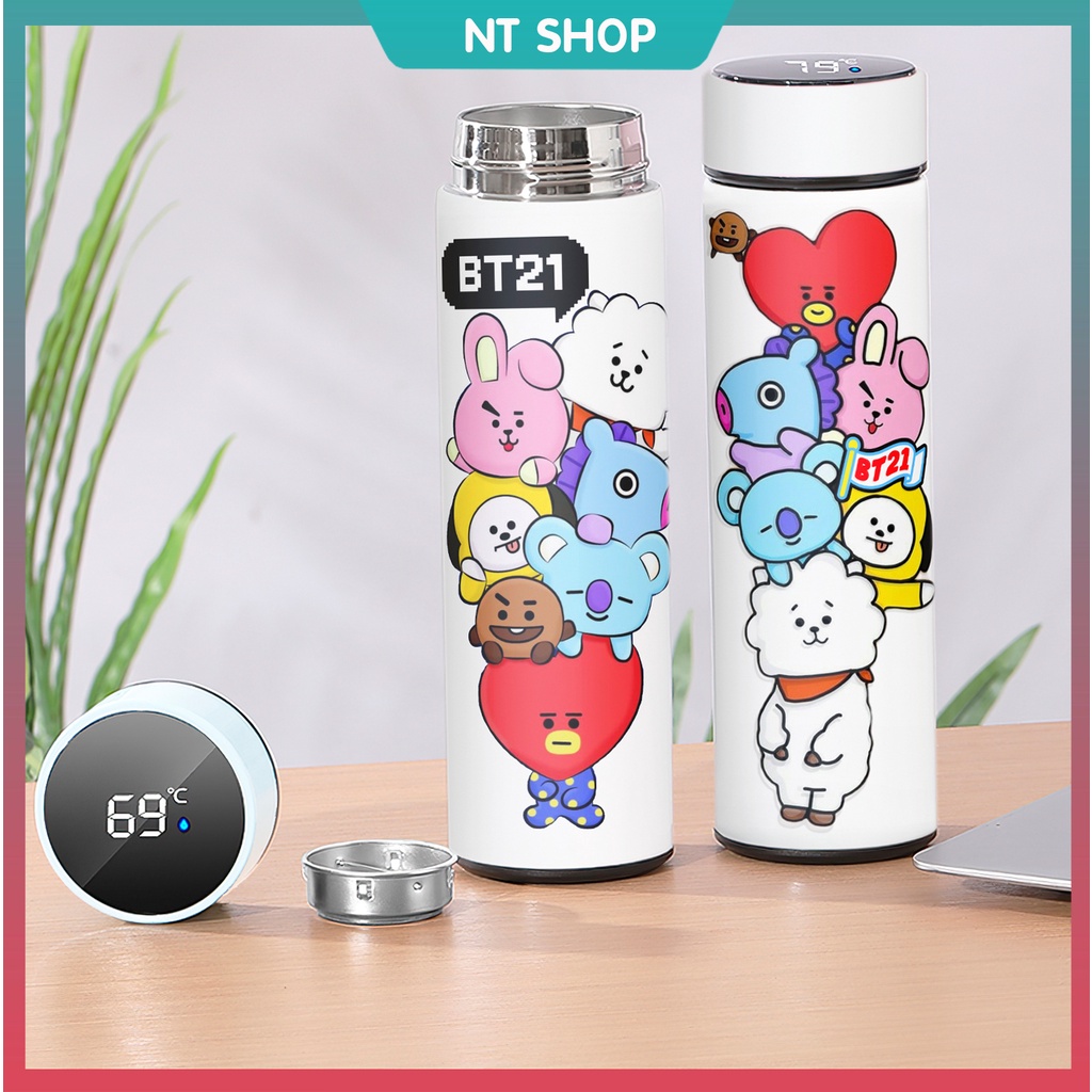 Bình Giữ Nhiệt BT21 Lõi INOX (có đèn báo nhiệt độ)