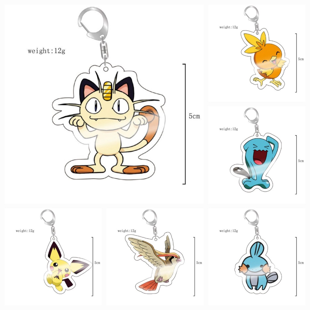 Móc khóa acrylic hình nhân vật Pokemon