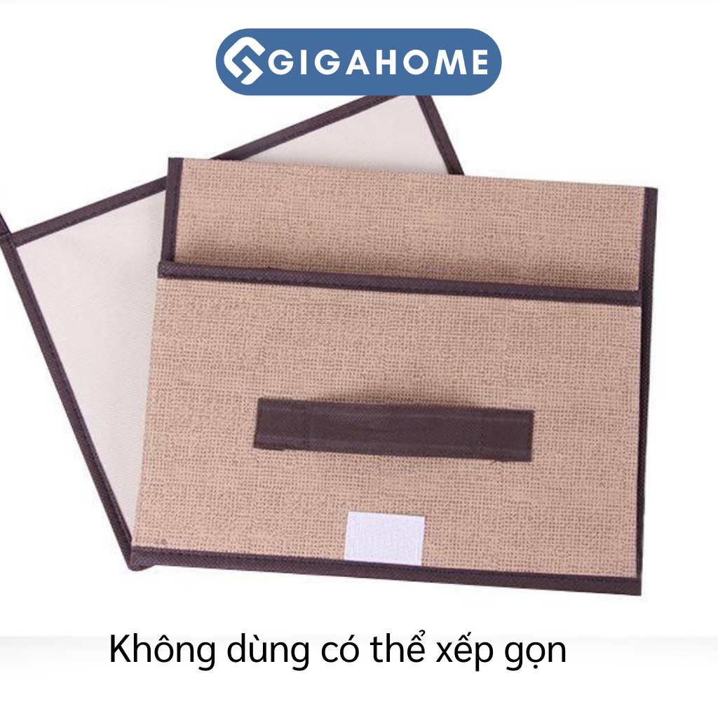 Combo 2 Hộp Vải Đựng Quần Áo, Chăn Màn Có Nắp Đậy Đa Năng GIGAHOME 5300