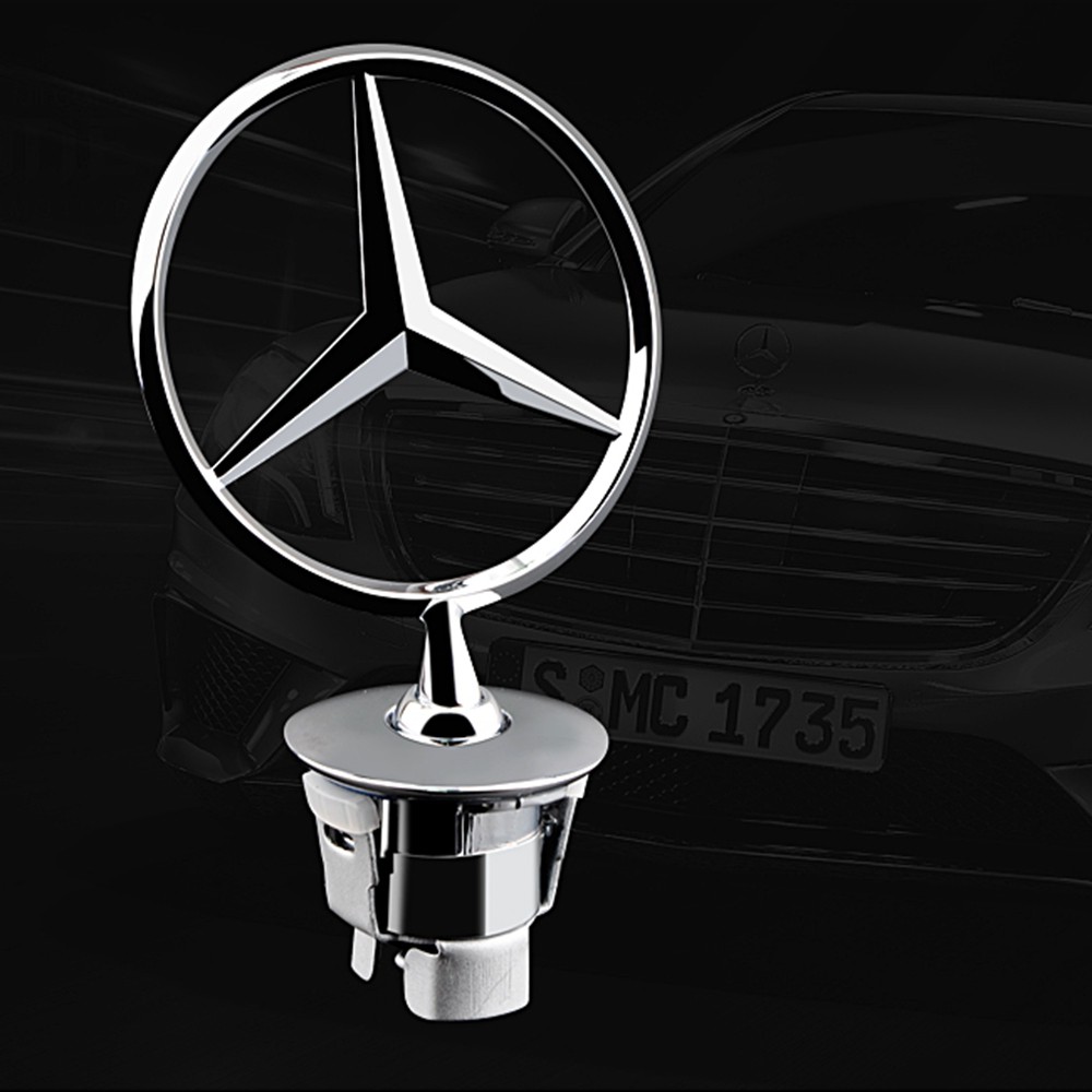 Phụ kiện logo 3D W204 W211 W212 W221 A2218800086 trang trí cho xe hơi Mercedes-Benz