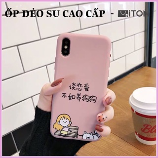 [Free ship Hoá đơn từ 50k]- Ốp dẻo su in hình Cô bé IP6/IP6PLus/IP7/IP7Plus/IPX/IPXsmax