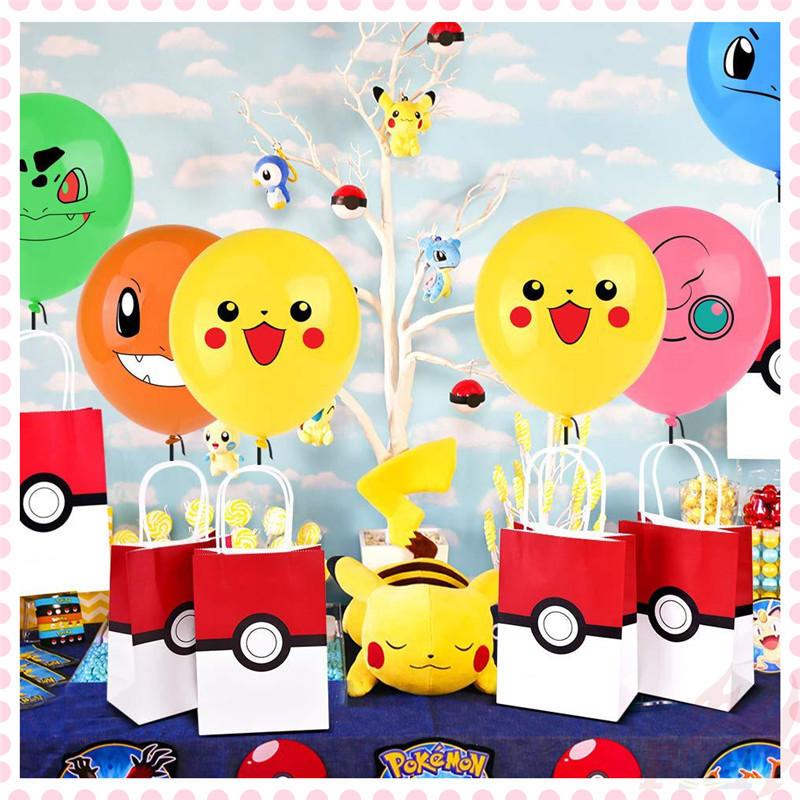 Bong bóng pokemon Pikachu/Charmander/Bulbasaur 12inch dùng trang trí bữa tiệc sinh nhật