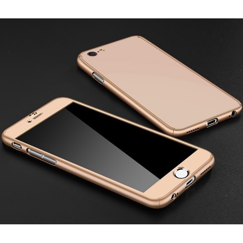 Ốp lưng Iphone 5/5s, 6/6s, 6/6s Plus 7/8, 7/8 Plus, X/Xs chống sốc 2 mặt (có kính cường lực)