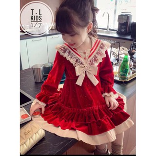Váy nhung tiểu thư cho bé gái 10-20kg
