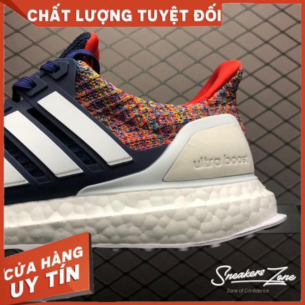 (FREE SHIP + HỘP + QUÀ) Giày thể thao ULTRA BOOST 4.0 multi colors xanh dương gót thổ cẩm siêu đẹp cho nam và nữ | BigBuy360 - bigbuy360.vn