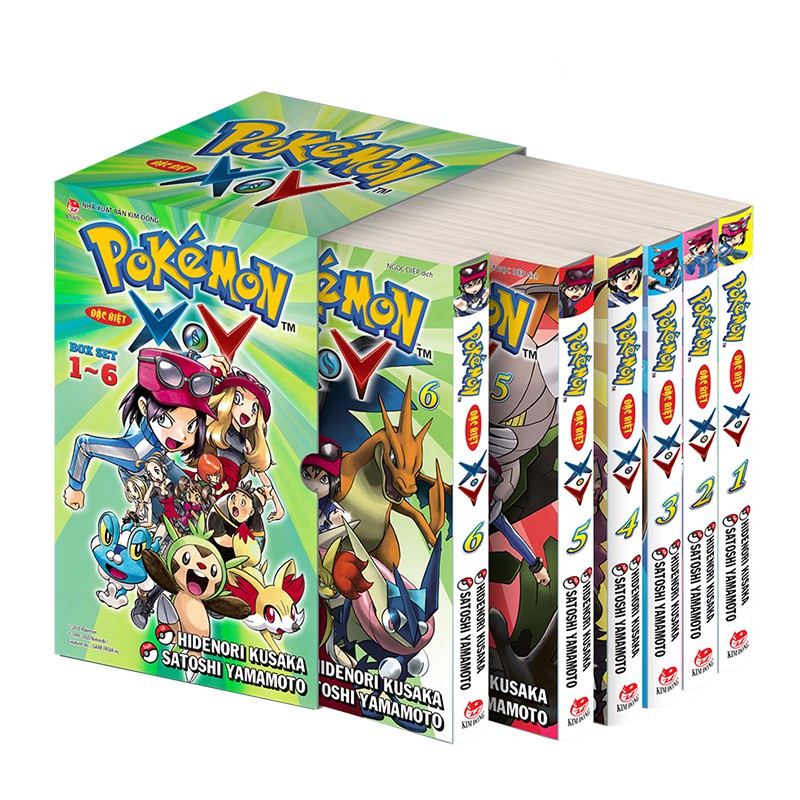 Truyện tranh - Boxset Pokemon đặc biệt X - Y Trọn bộ 6 tập - NXB Kim Đồng