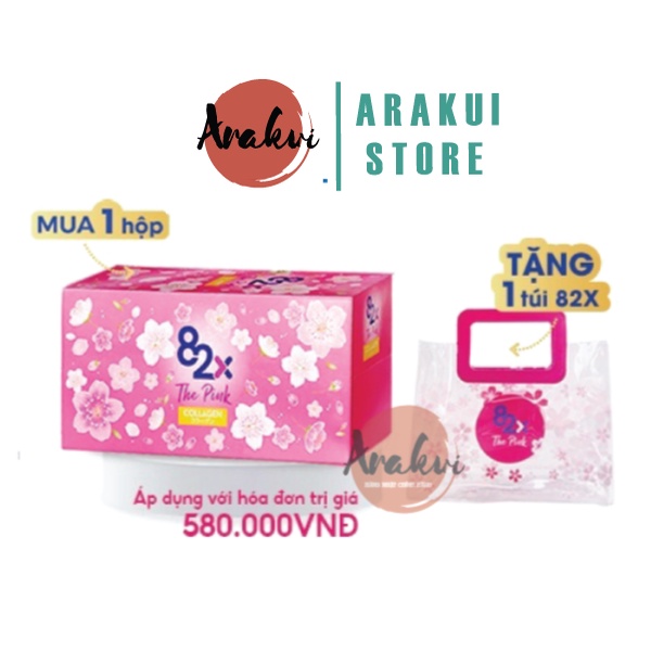Nước uống làm đẹp da 82X The Pink Collagen Nhật Bản (Hộp 10 chai 100ml)