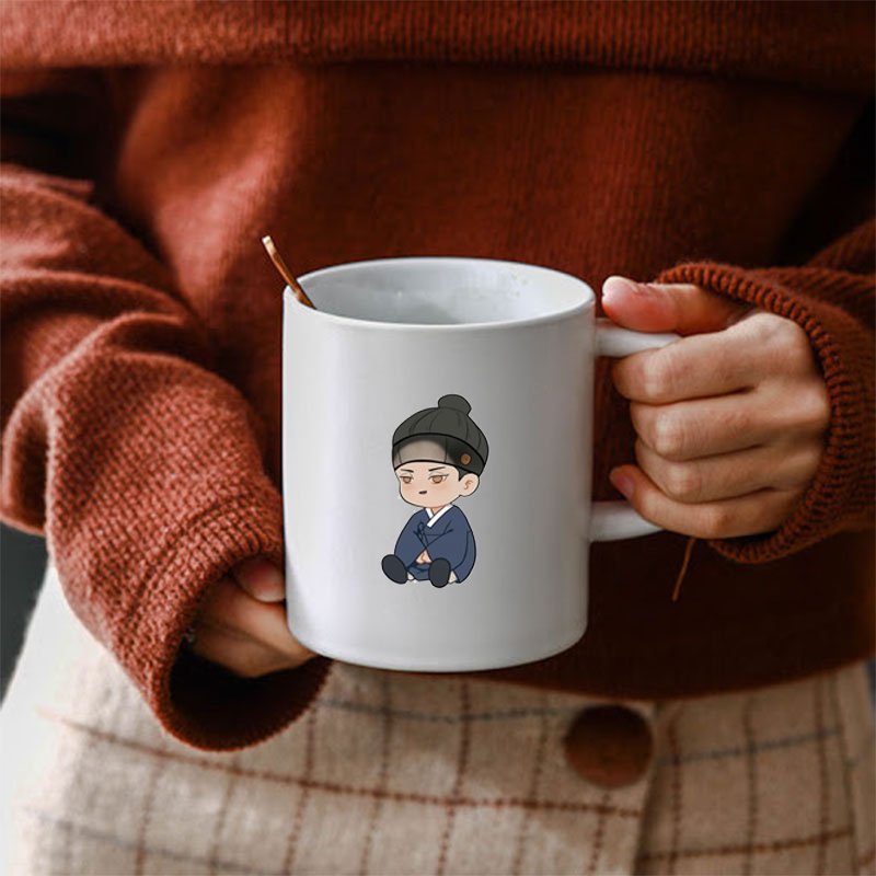 Cốc sứ trắng in hình Kaito Kid anime chibi dễ thương xinh xắn