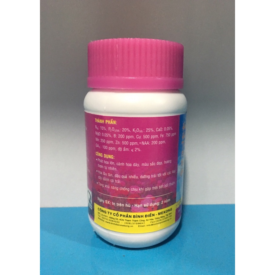 Phân bón lá dưỡng hoa lâu tàn Đầu trâu MK 901 - NPK 15-20-25 (Hủ 100g)