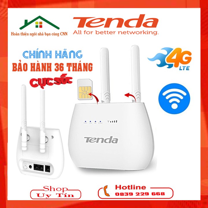 BỘ PHÁT WIFI 4G LTE Dùng Từ SIM - TENDA 4G180 KHÔNG LAN - 4G03 1 LAN - 4G680 2 LAN - Bộ Phát MIXIE 3 LAN- CHÍNH HÃNG