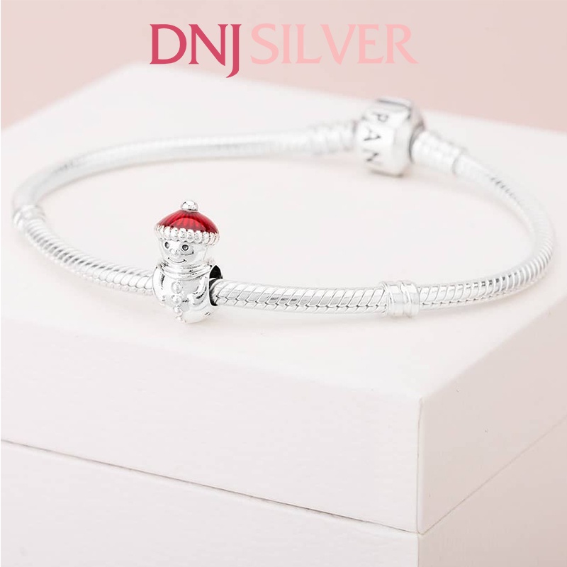 Charm bạc 925 cao cấp, hàng chuẩn bạc - Charm Snowman &amp; Santa Hat thích hợp để mix vòng tay charm - DN219