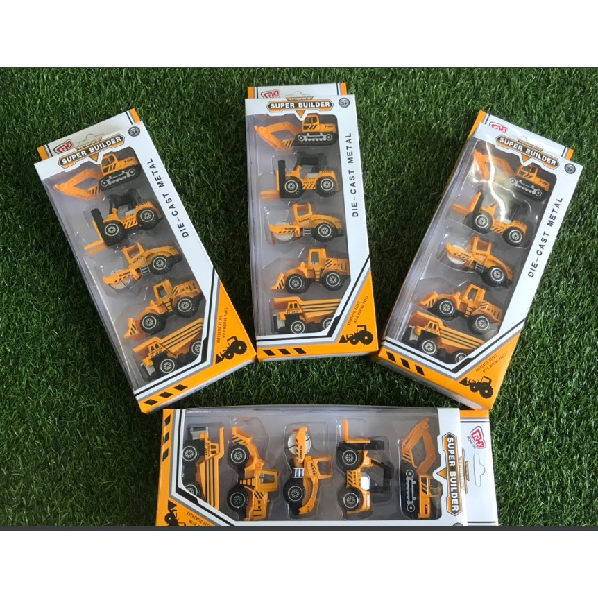 Set 5 xe công trường mini