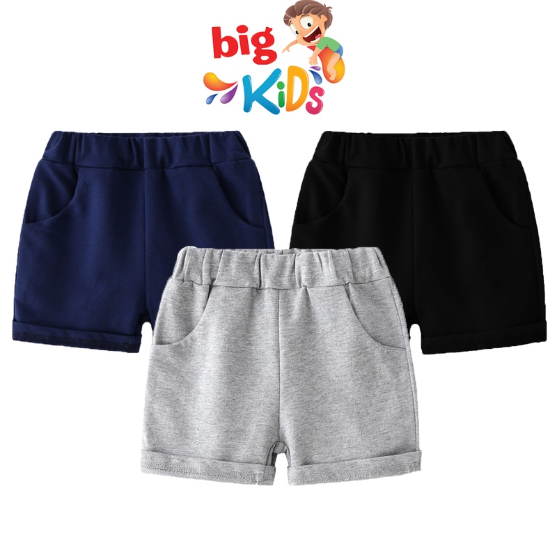 Quần đùi bé trai thun cotton cho trẻ em 2 đến 8 tuổi Bigkids