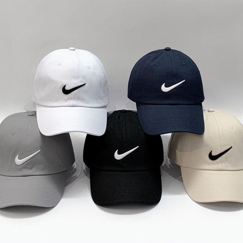 Mũ lưỡi trai thêu logo Nice trơn MÀU XÁM, chất liệu Kaki