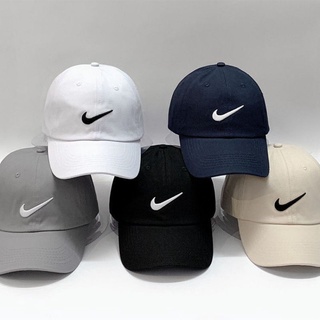 Mũ lưỡi trai thêu logo Nike và Adidas trơn MÀU XÁM, chất liệu Kaki