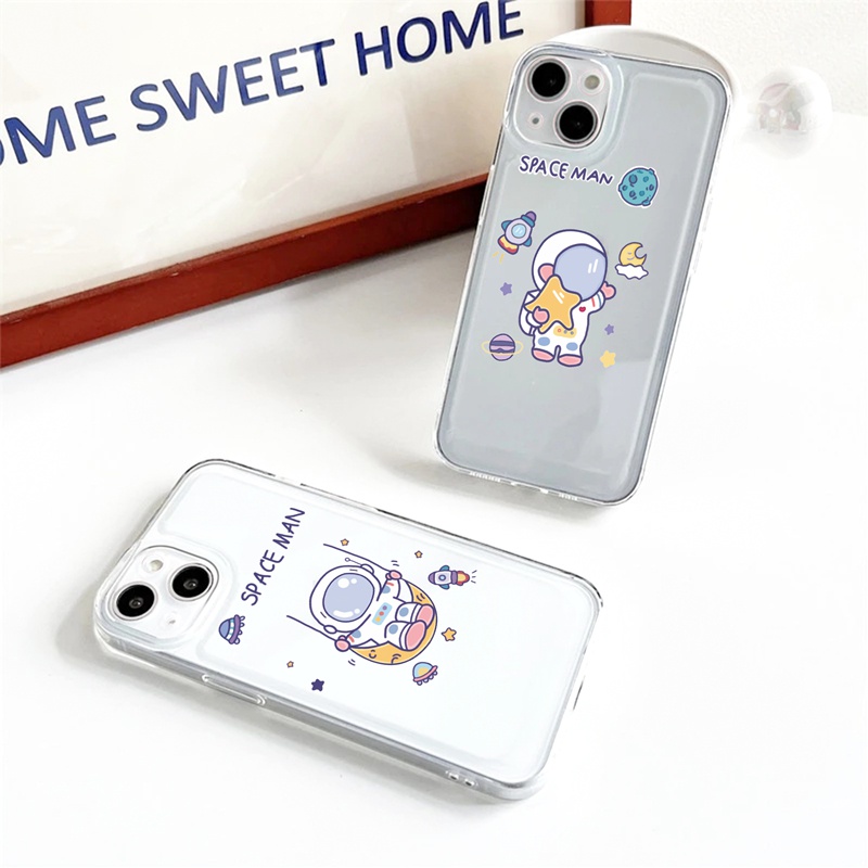 Ốp lưng iphone Ốp điện thoại Suntaiho tpu silicon hình phi hành gia thích hợp cho iPhone 11 pro 13 12 pro max xs max x xr 7 8 plus