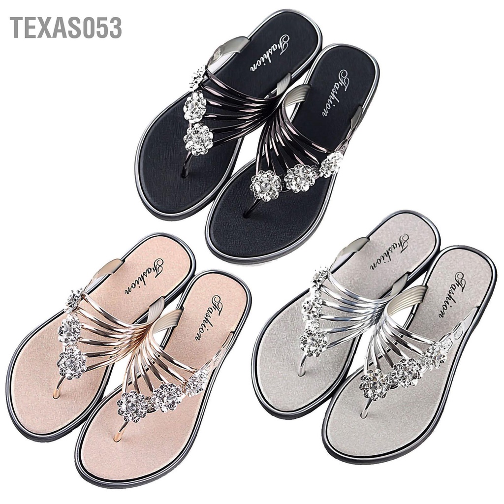 [Hàng HOT] Dép tông nữ - Dép kẹp xỏ ngón đế bằng thời trang Mùa hè【Texas053】