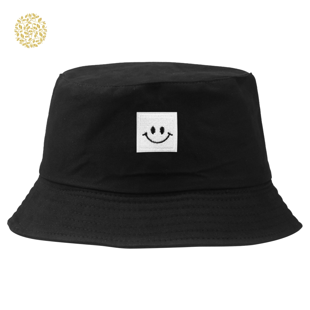 Nón Tai Bèo Thêu Hình Mặt Cười Thời Trang