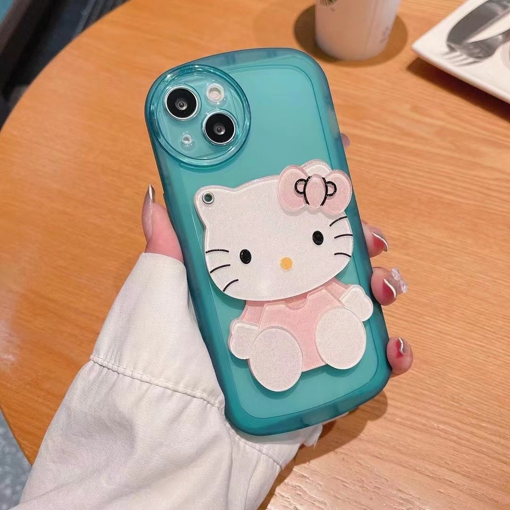Ốp lưng iphone bánh mì kèm gương kitty 7plus/8plus/x/xs/xsmax/11/12/13 pro/max/plus- Dino case