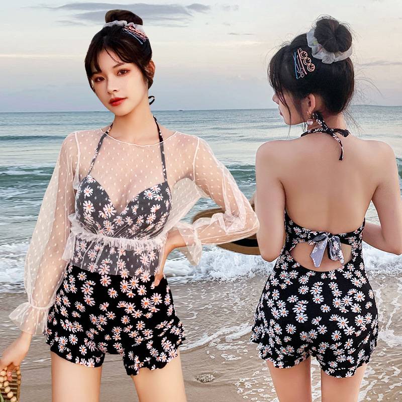 Đồ bơi Nữ Áo tắm đương đại Thép Stroke Đồ bơi ba mảnh Mới Cover Thịt Mùa hè Áo tắm tươi nhỏ Daisy Đồ bơi gợi cảm | BigBuy360 - bigbuy360.vn