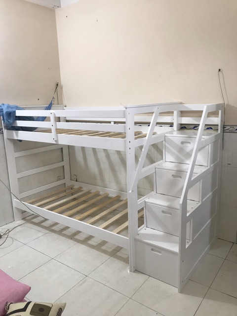 Giường Tầng 1m x 1m Cầu Thang Hộp