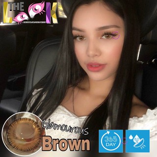 < SIÊU TÂY > CONTACT LENS MÀU BROWN - CÓ VIỀN - GIÃN VỪA - 0 ĐỘ