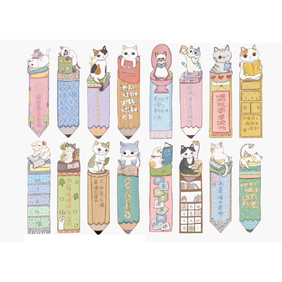 Bookmark Mèo đọc sách