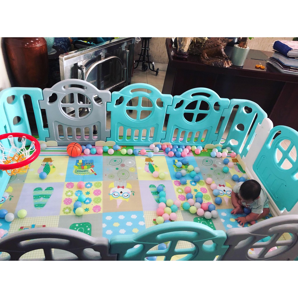 Quây Bóng Hola Full Bộ Kích Thước 1,5mx1,8m (Bóng 150q + Thảm + Bóng Giổ)