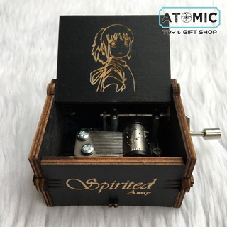 Hộp Nhạc Anime Spirited Away - Hộp Nhạc Gỗ Cổ Điển Quay Tay Cơ Mini
