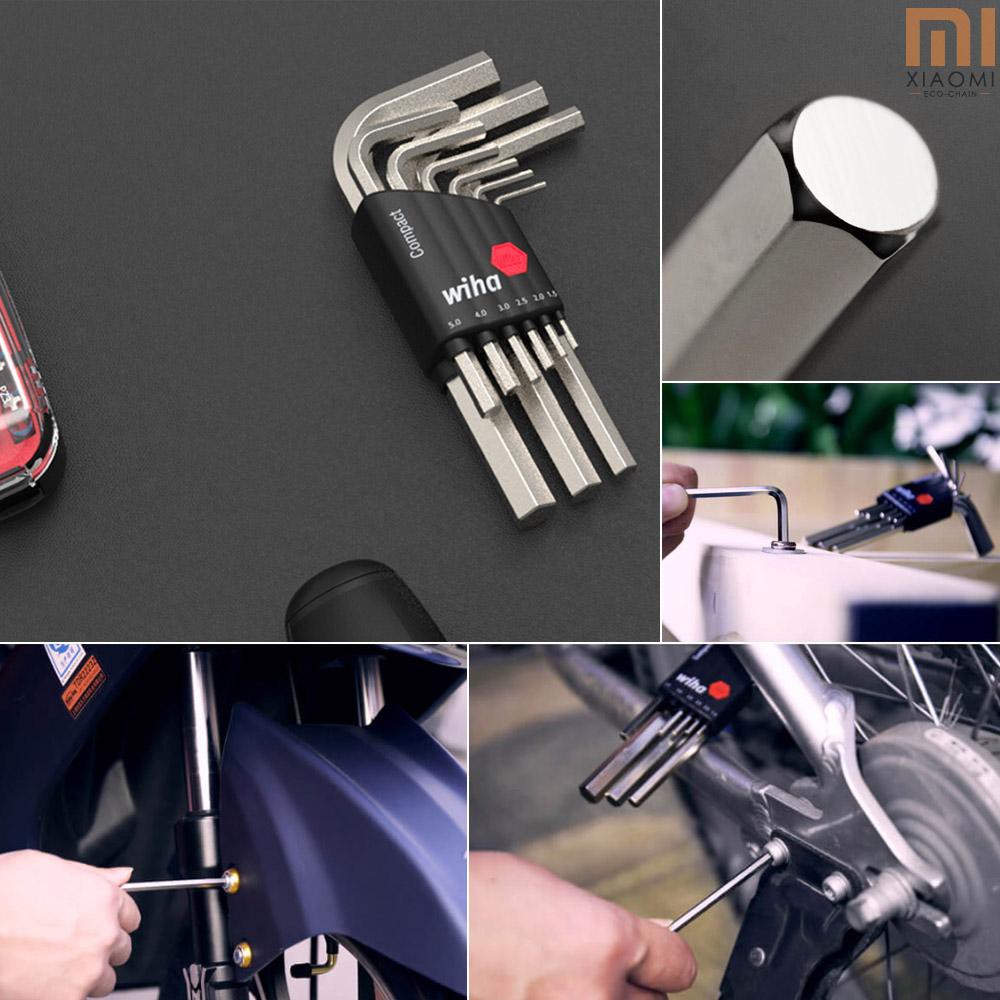 S☆S Xiaomi Mijia wiha Hex Wrench Set 9 Pieces Crocodile Screwdriver Kit Precision Magnetic Bits DIY Screw Driver Home Re