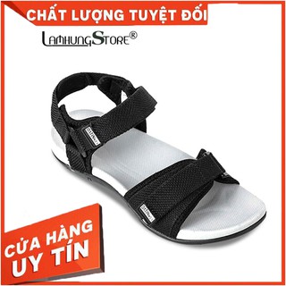 Giày sandal nam | sandal nam quai ngang sdh104 đen