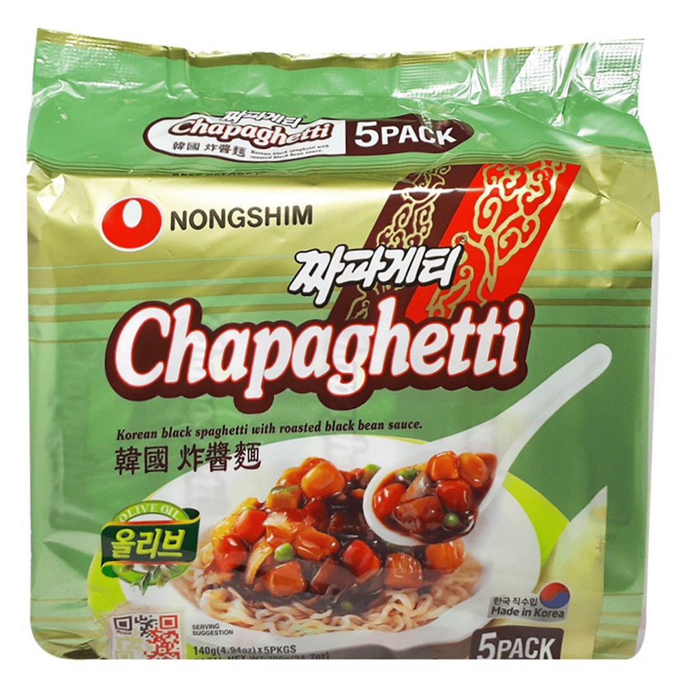 Lốc 5 Gói Mì tương đen (spaghetti) Chapaghetti Nongshim (140g / gói)