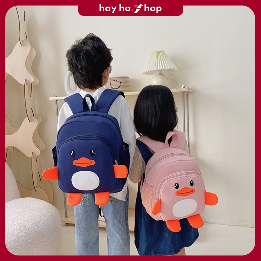 Balo cho bé, Ba lô Mẫu Giáo Nhà Trẻ bé trai bé gái từ 2 đến 5 tuổi chú vịt vàng đất đáng yêu 2023
