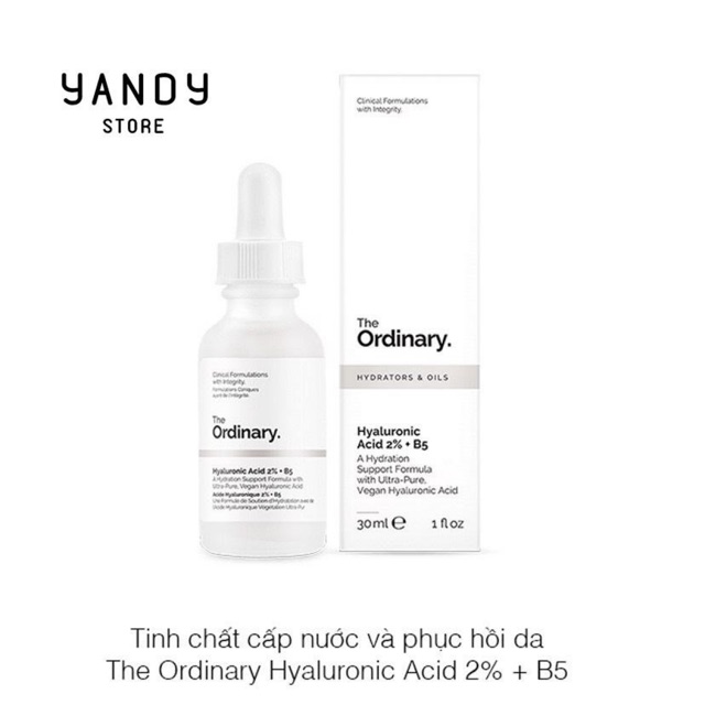 The Ordinary Hyaluronic acid 2% + B5- Tinh chất cấp nước và phục hồi da