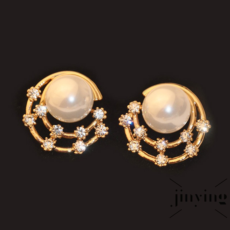 GETNOIVAS Khuyên tai mặt kiểu ngôi sao mặt trăng đính đá thanh lịch thời trang