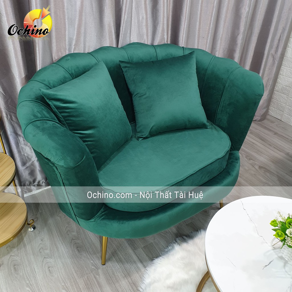 Sofa sen Dài, Ghế sofa có tựa lưng trang trí shop và phòng Khách Mẫu sen cách điệu ( Đủ Màu)