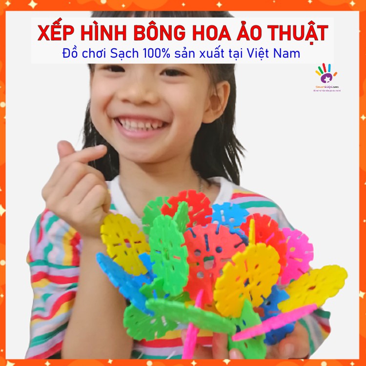 [TẶNG QUÀ] Đồ chơi ghép hình Bông Hoa Ảo Thuật Made in Việt Nam an toàn