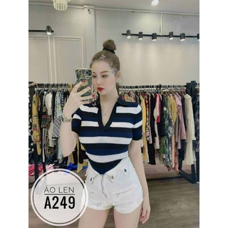 Bigsize áo len sọc a249
