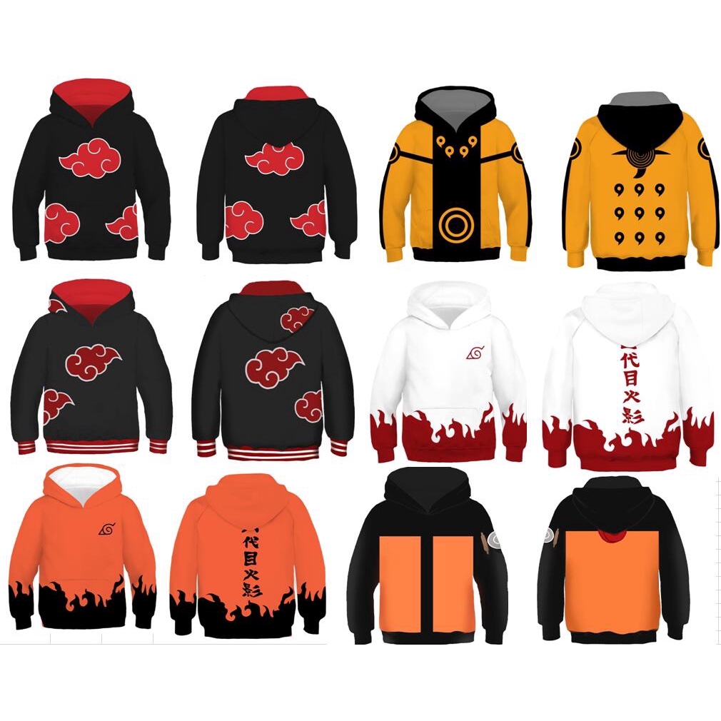 Áo khoác hoodie phong cách Naruto cho bé