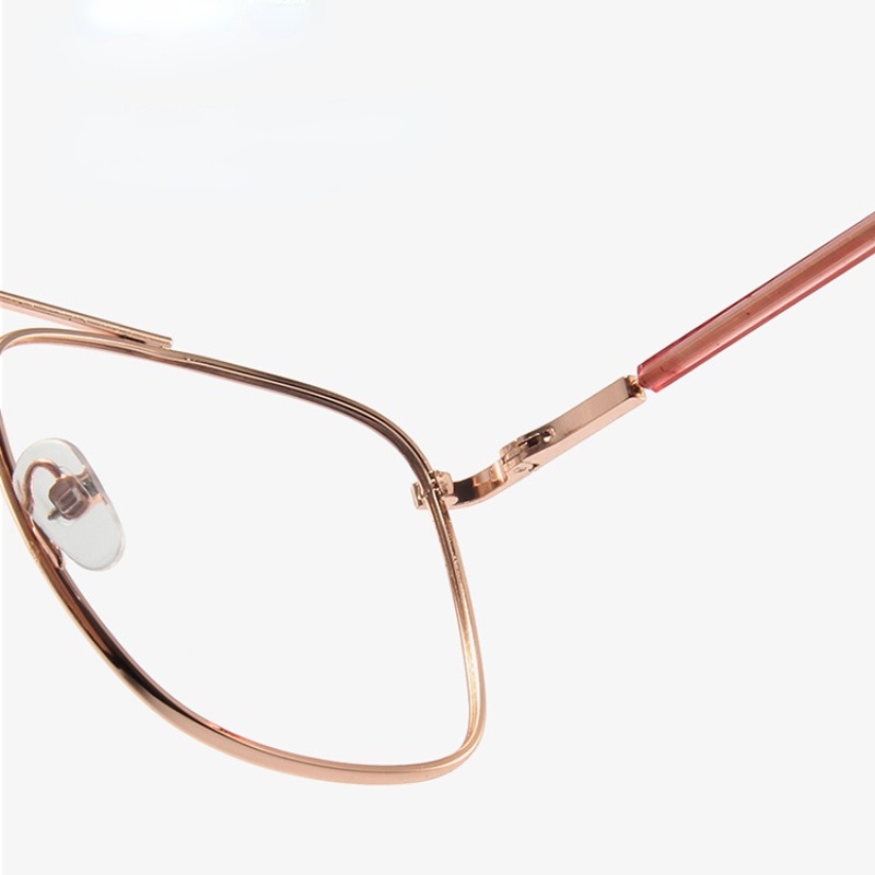 (KIQI-FASHION) COD Kính Chống Tia Bức Xạ Gọng Vuông Gọng Kim Loại Thời Trang Mới Cho Cả Nam Và Nữ