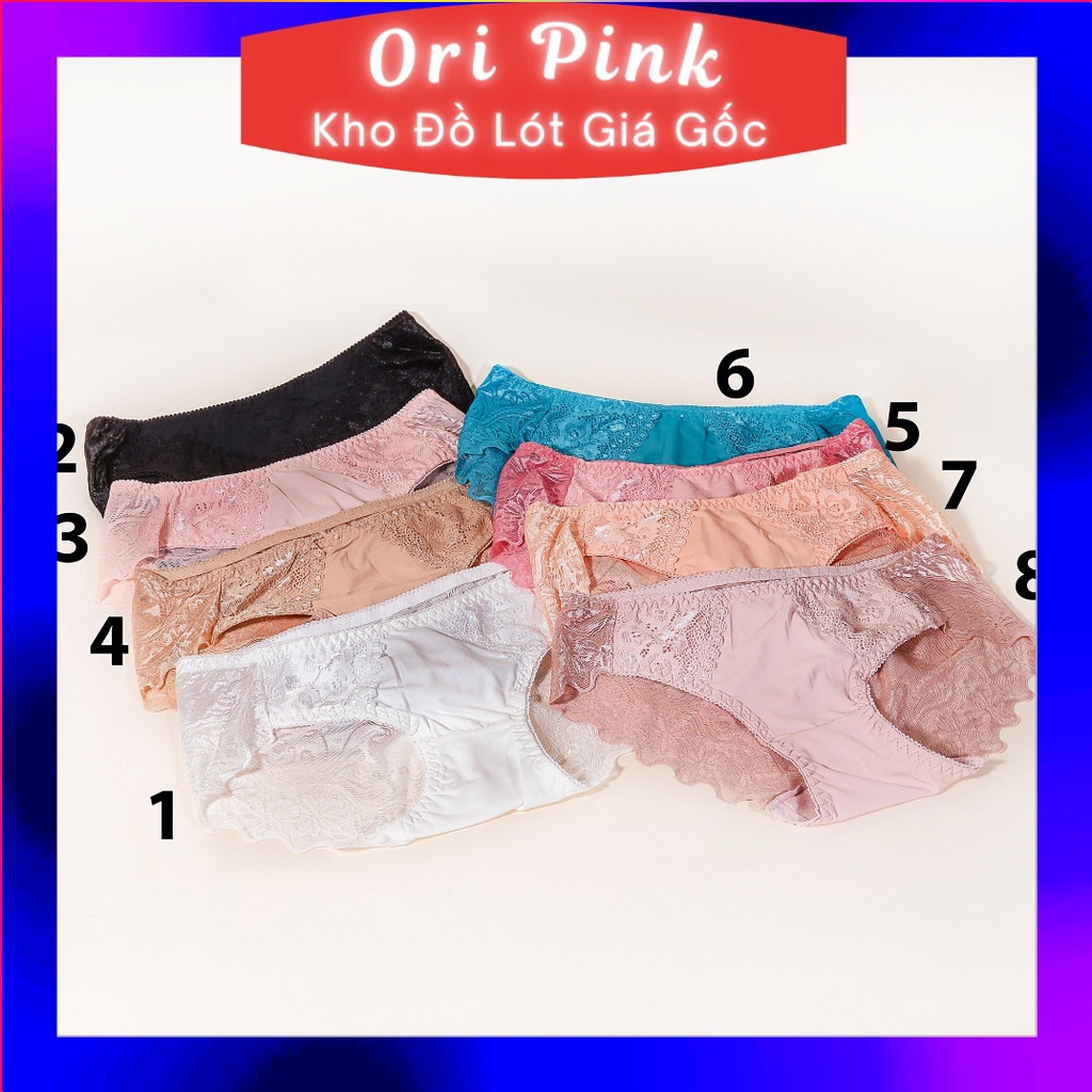 Quần lót nữ cotton kháng khuẩn - Quần sịp su nữ cao cấp thoáng mát ren họa tiết cá tính- MS: 8011