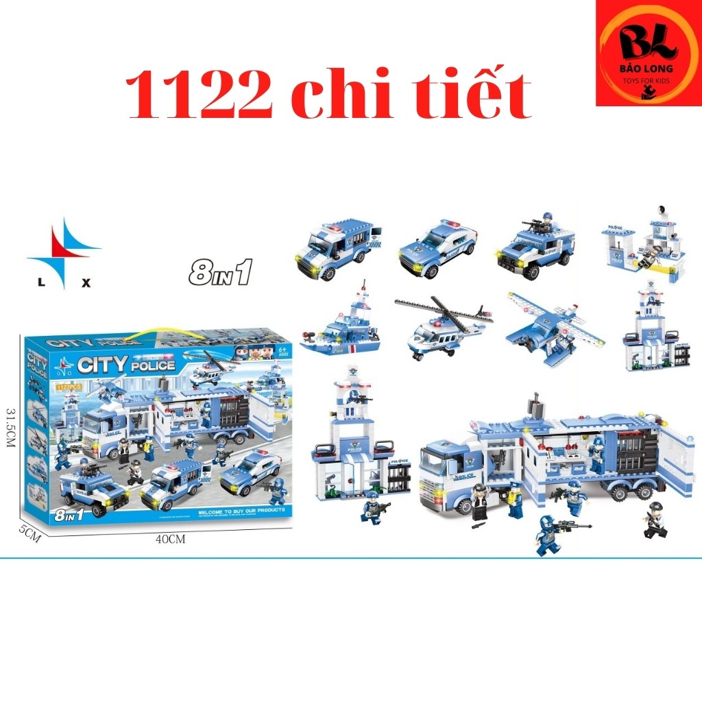 lego lắp ghép đại đội cảnh sát cứu hỏa lớn 1122 chi tiết