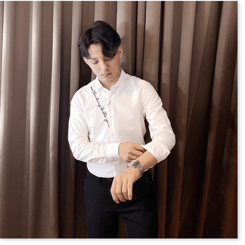 Áo sơ mi nam cao cấp chất lụa kate sang trọng hiện đại hàng hiếm &lt;3 HP