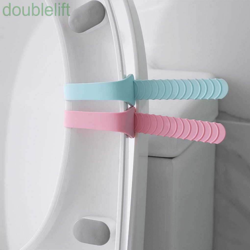 2 Dụng cụ nâng nắp bồn cầu bằng silicon màu sắc ngẫu nhiên