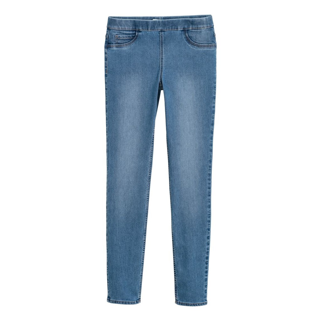 H&M Đức - Quần jean auth new tag cao cấp chính hãng có sẵn jeggings jeans xanh denim siêu co giãn skinny lưng cao