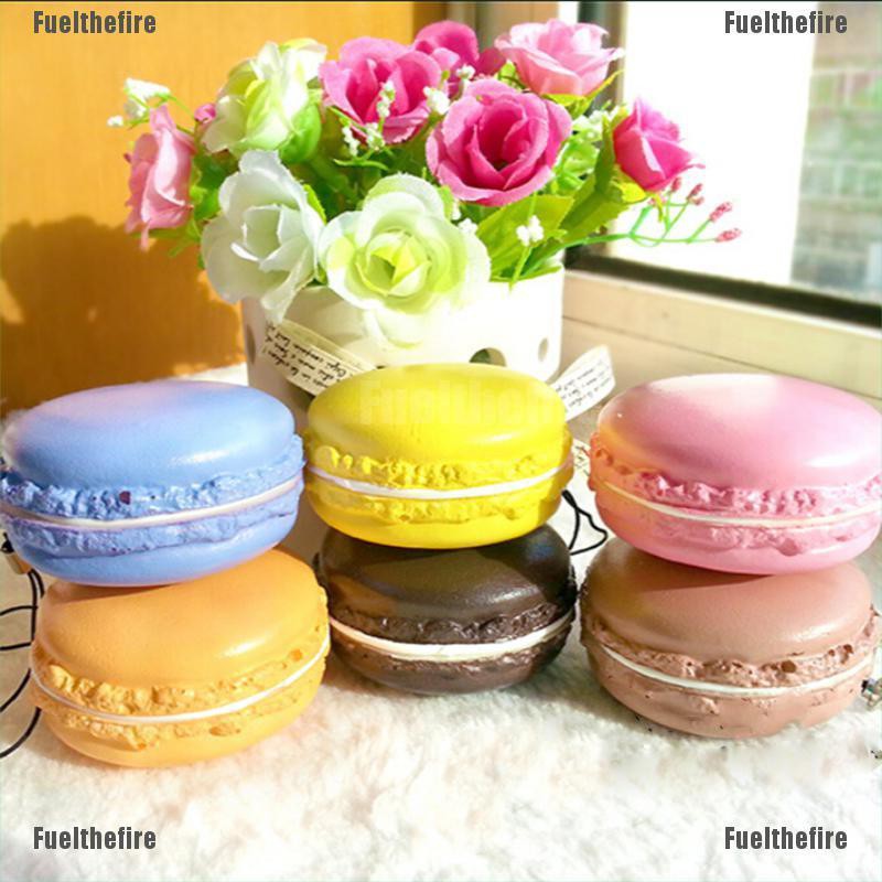 CHARMS Móc Khóa Điện Thoại Mềm Hình Bánh Macaron Đáng Yêu