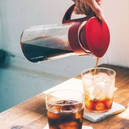 BÌNH PHA CAFE LẠNH HARIO MIZUDASHI COLD BREW MCPN-7R MÀU ĐỎ-600ML