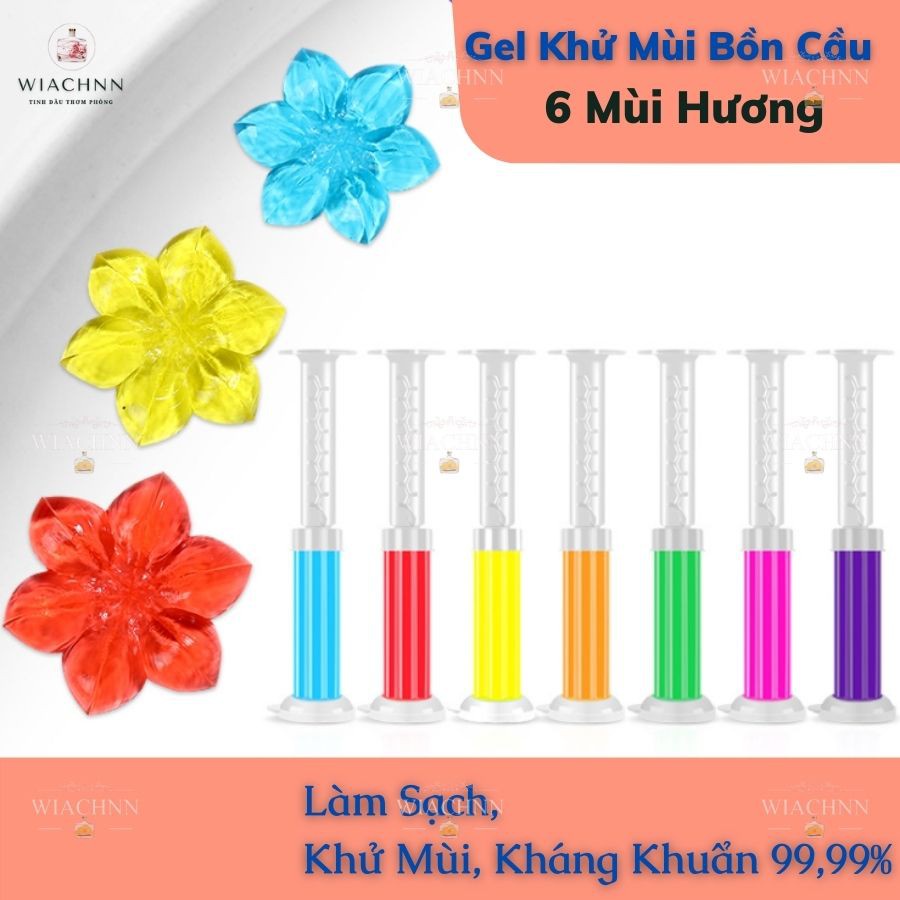 Gel thơm làm sạch khử mùi vệ sinh Diệt khuẩn khử trùng bồn cầu hình bông hoa